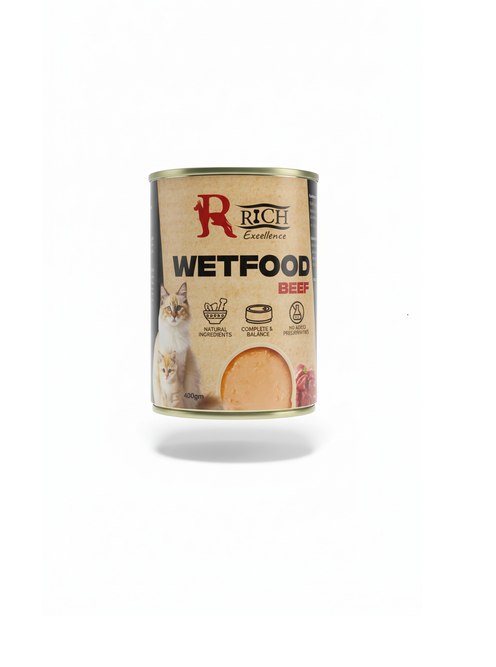 Rich excellence wet food cat flavor beef 400 gm