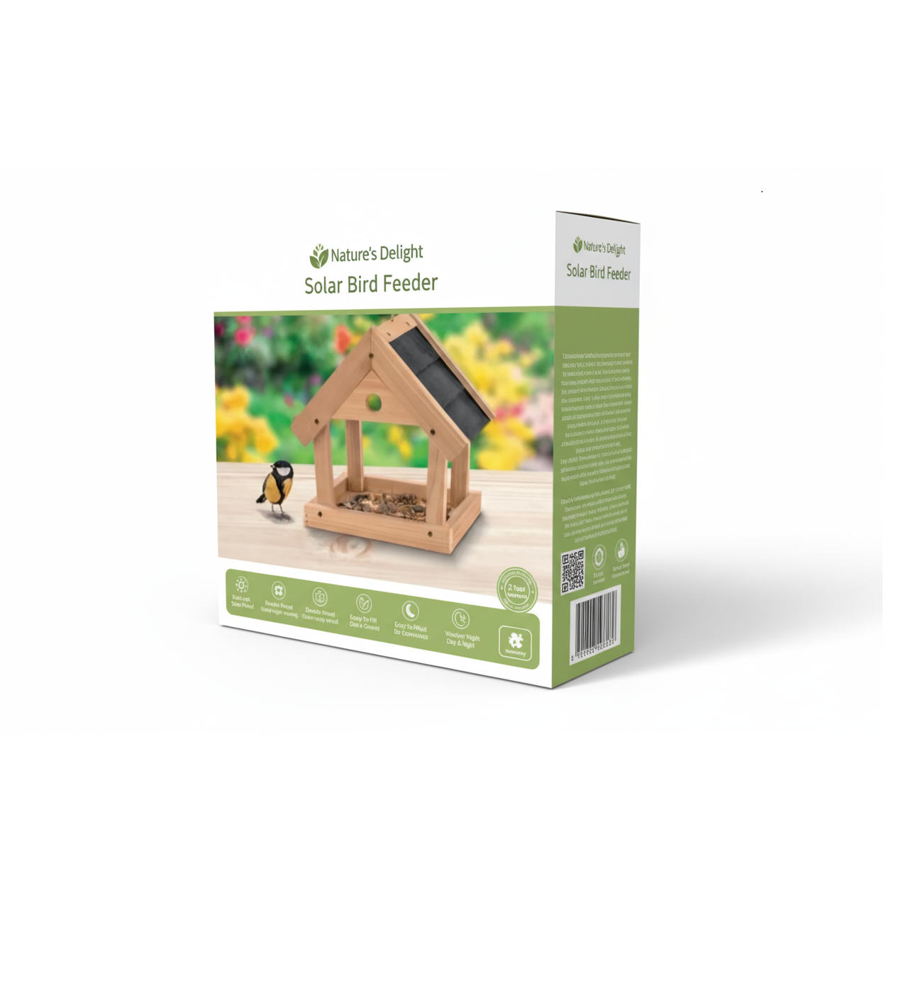 Crelando wooden hanging bird feeder diy