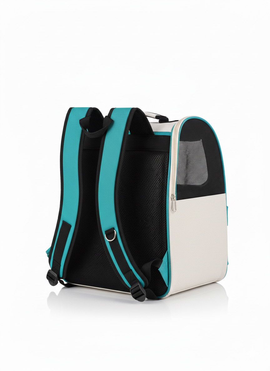 Moorpet Turquoise & White Pet Carrier Bag 35x30x40cm 1 pcs