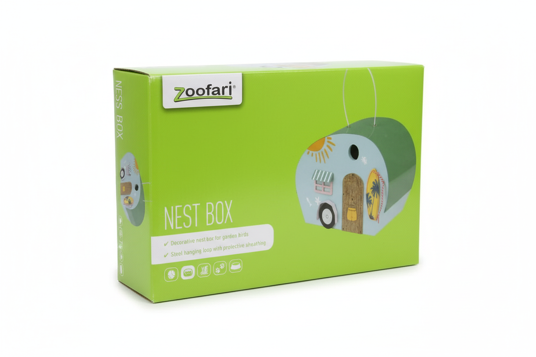 Zoofari Wooden Bird Feeder Hanging on the Window