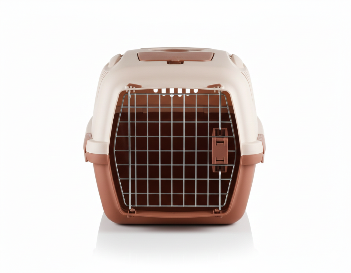 Stefanplast Gulliver 3 Beige & Brown Carrier Crate 61x40x38cm for Pets 10-12kg 1 pcs
