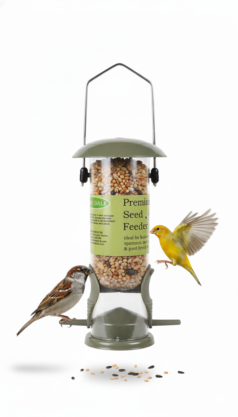 Oakdale Wild Bird Feeder Pre Filled With Premium Seeds Large Haning Frame With Dual Perches