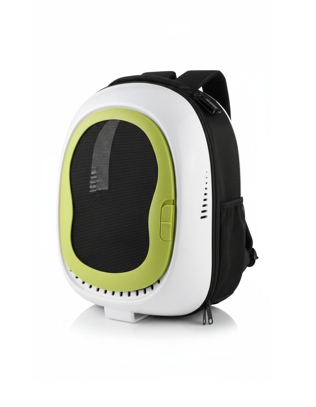 Nunbell Yabe Pet Green & White Trasparent Carrier Bag 35x30x45cm 1 pcs