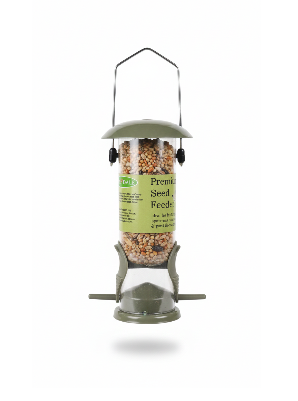 Oakdale Wild Bird Feeder Pre Filled With Premium Seeds Large Haning Frame With Dual Perches
