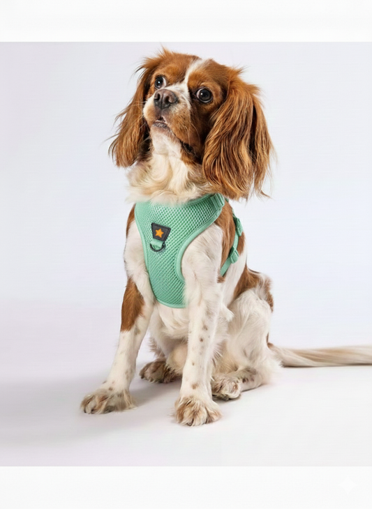 Pawstar Large Mint Air Mesh Dog Harness Neck 42-54cm And Waist 48-54 cm