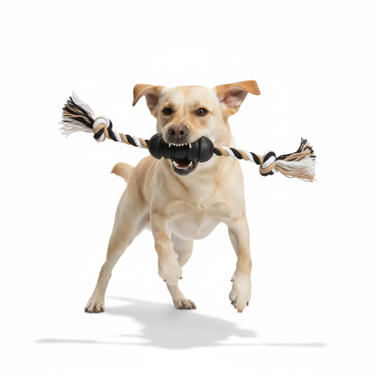 Soleil Tug Salami Natural Rubber Dog Toy