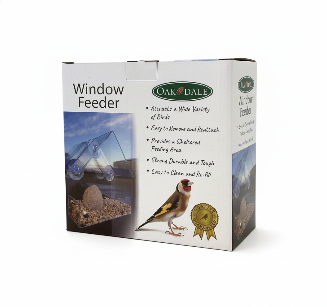 Oakdale Window Bird Feeder with Dual Feeding Trays