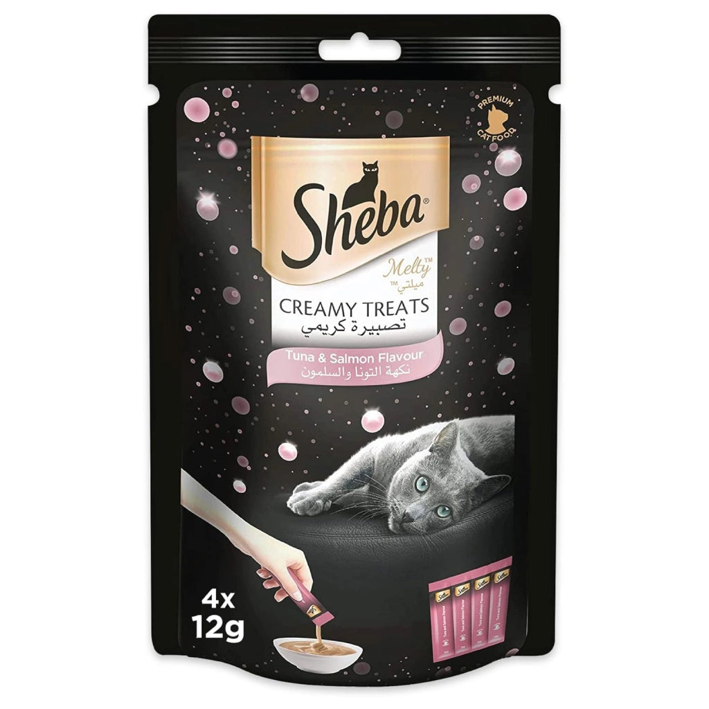 Sheba Melty Creamy Cat Treats Tuna and Salmon Flavor 4 in 12 gr