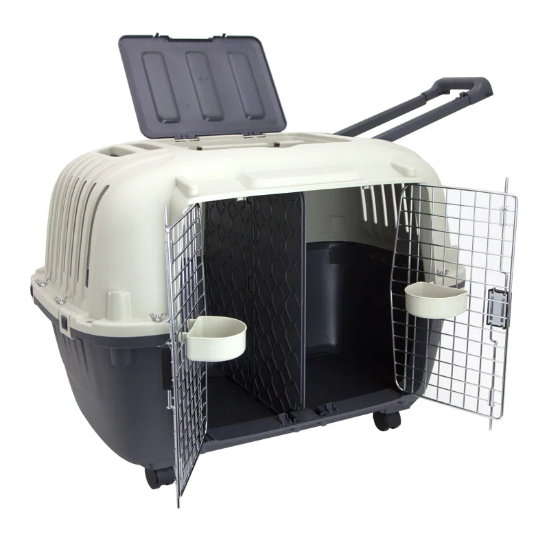 Sportpet Large Double Wire 2-Door Plastic Kennel