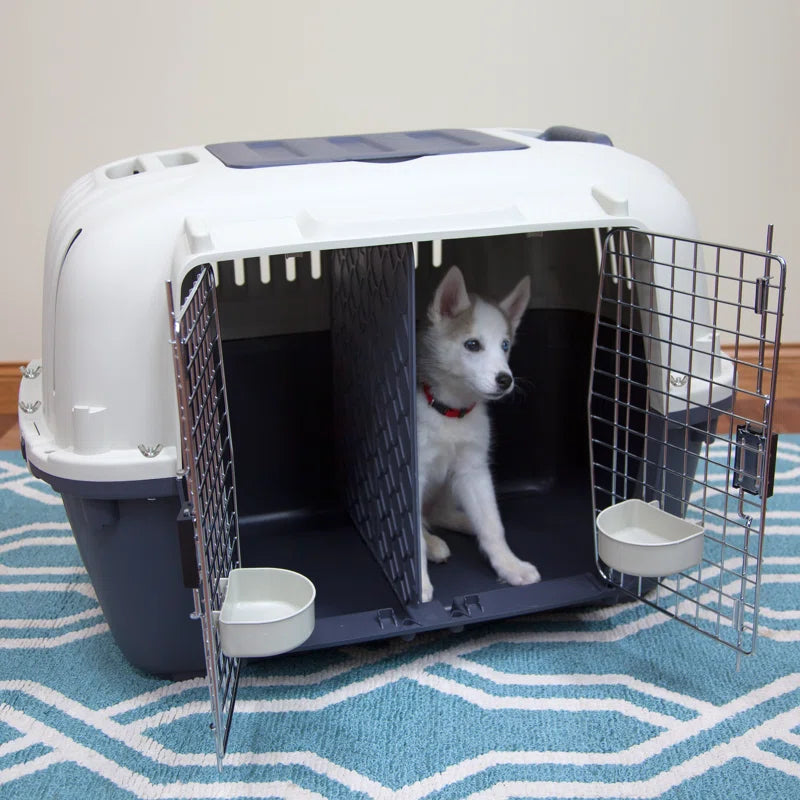 Sportpet Large Double Wire 2-Door Plastic Kennel