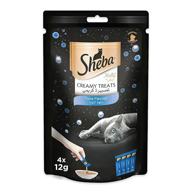 Sheba Melty Mixed Creamy Cat Treats Tuna and Seafood Flavor 4 in 12 gr