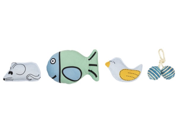 Zoofari cat toy set 5 pieces with catnip