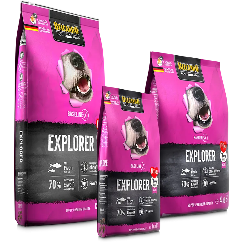 Belcando Baseline Explorer Dry Food with fish for XS to M Breed Adult Dogs 4 kg