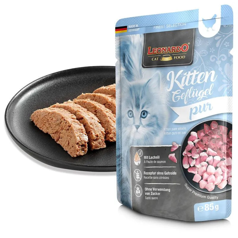 Leonardo Wet Food Kitten Cat with poultry 85 gr