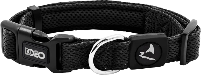 DOCO XSmall Black Mesh Dog Collar 21 to 30 in 1.5cm