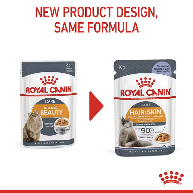 Royal Canin Hair and Skin Care Wet Food Slices in Jelly for Adult Cats 85 gr