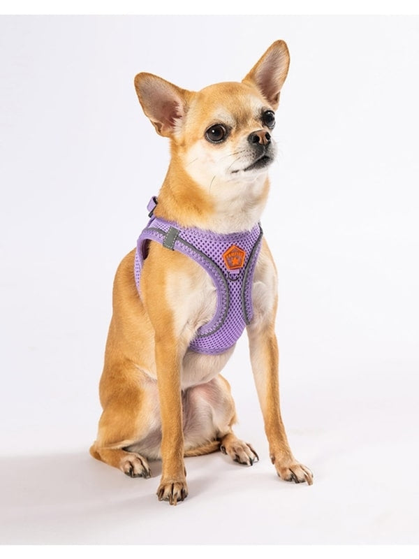 Pawstar Medium Light purple Air Mesh Dog Harness Neck 32-34cm And Waist 44-48cm