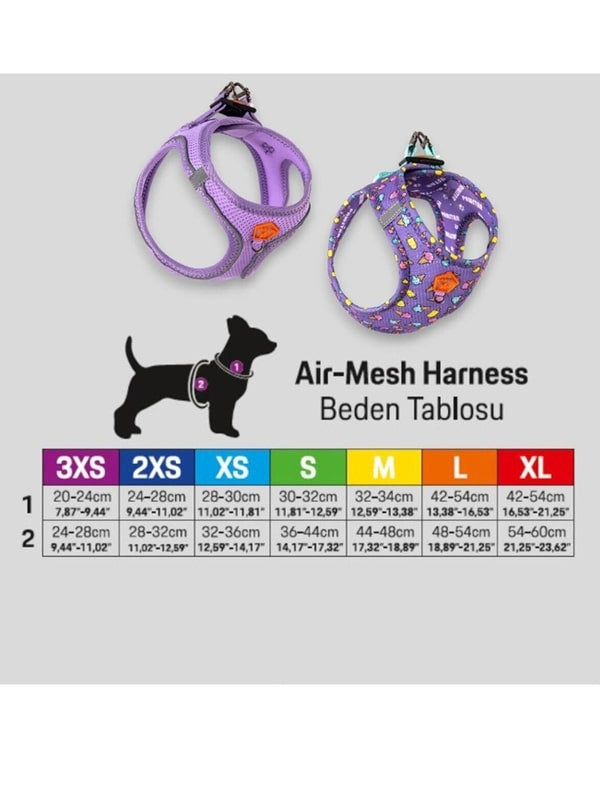 Pawstar Blue XL Air Mesh Dog Harness Neck 42-54cm And Waist 54-60cm