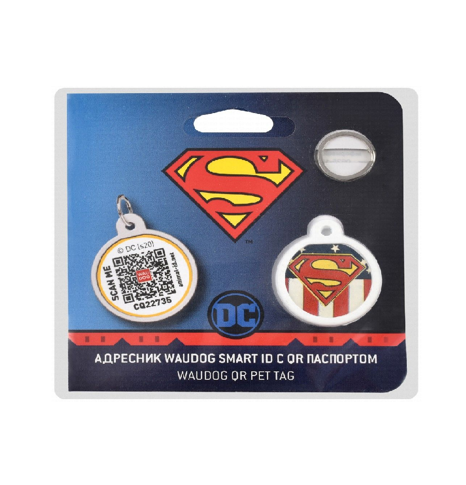 Print Smart ID Pet Tag Wau Dog Multicolored Wonderwoman