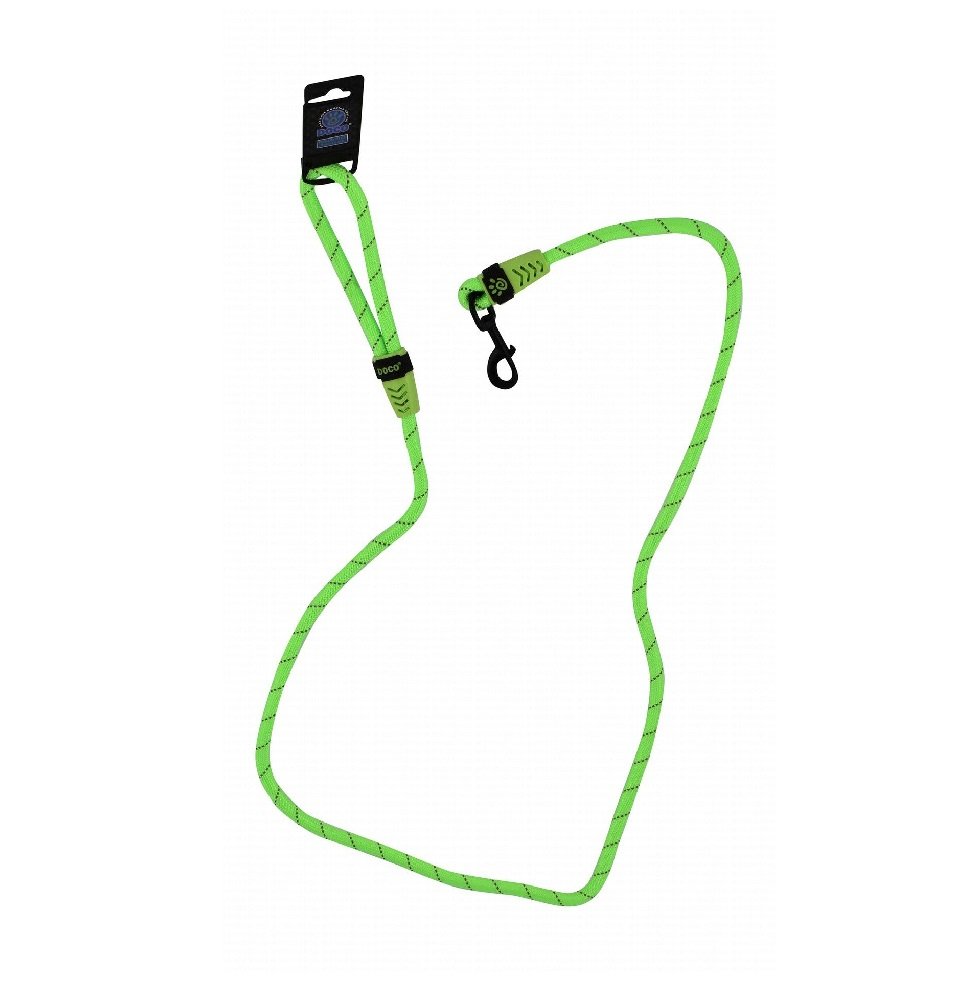 Doco Green Reflective Rope Dog Leash 180 IN 1.3 cm