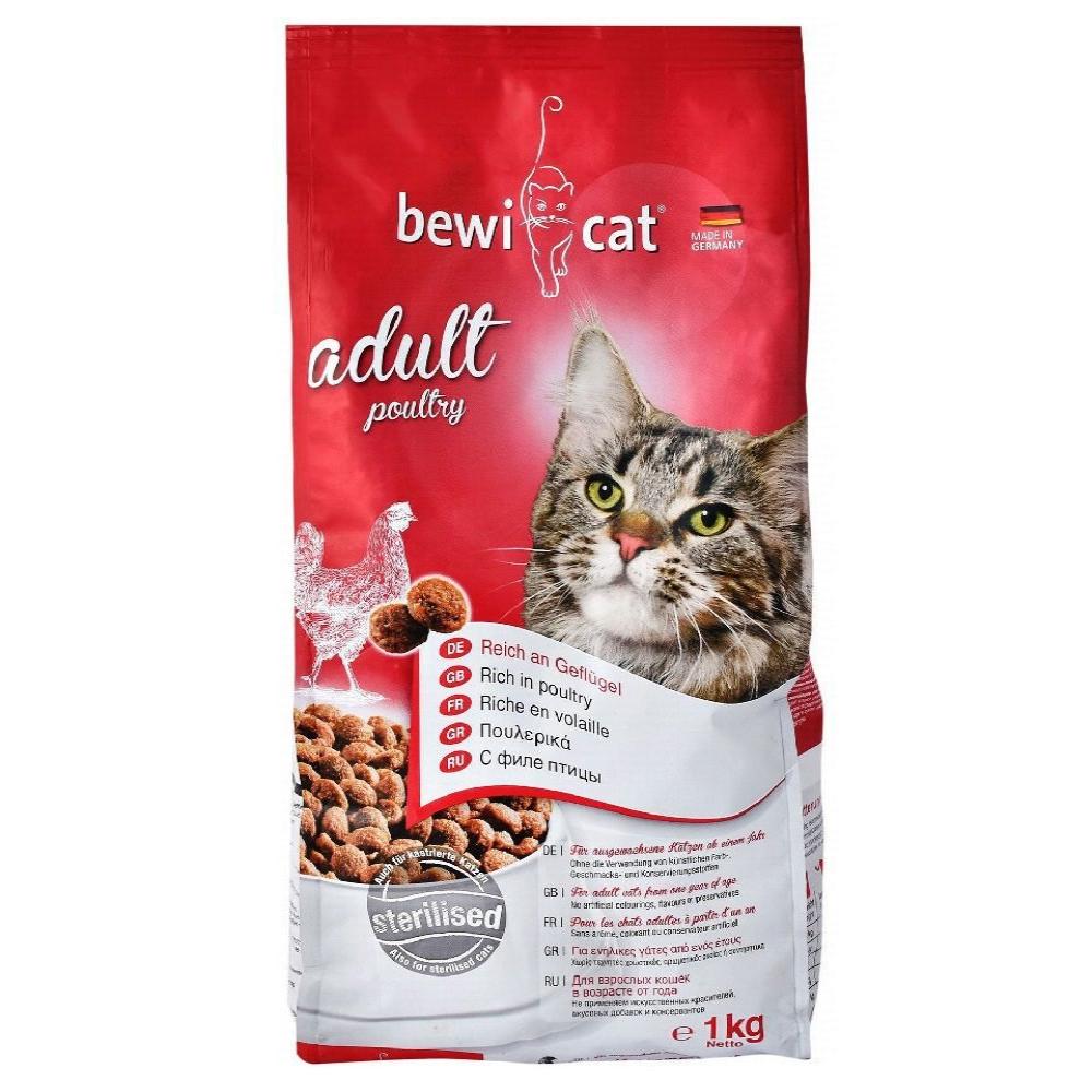 Bewi Cat Dry Food with Poultry for Sterilized Adult Cats 1 kg