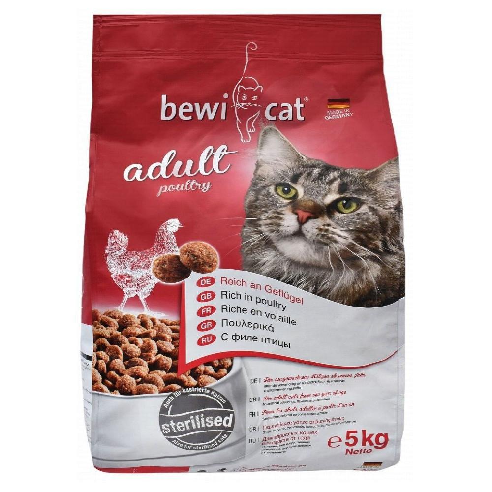 Bewi Cat Dry Food with Poultry for Regular & Sterilized Adult Cats 5 kg