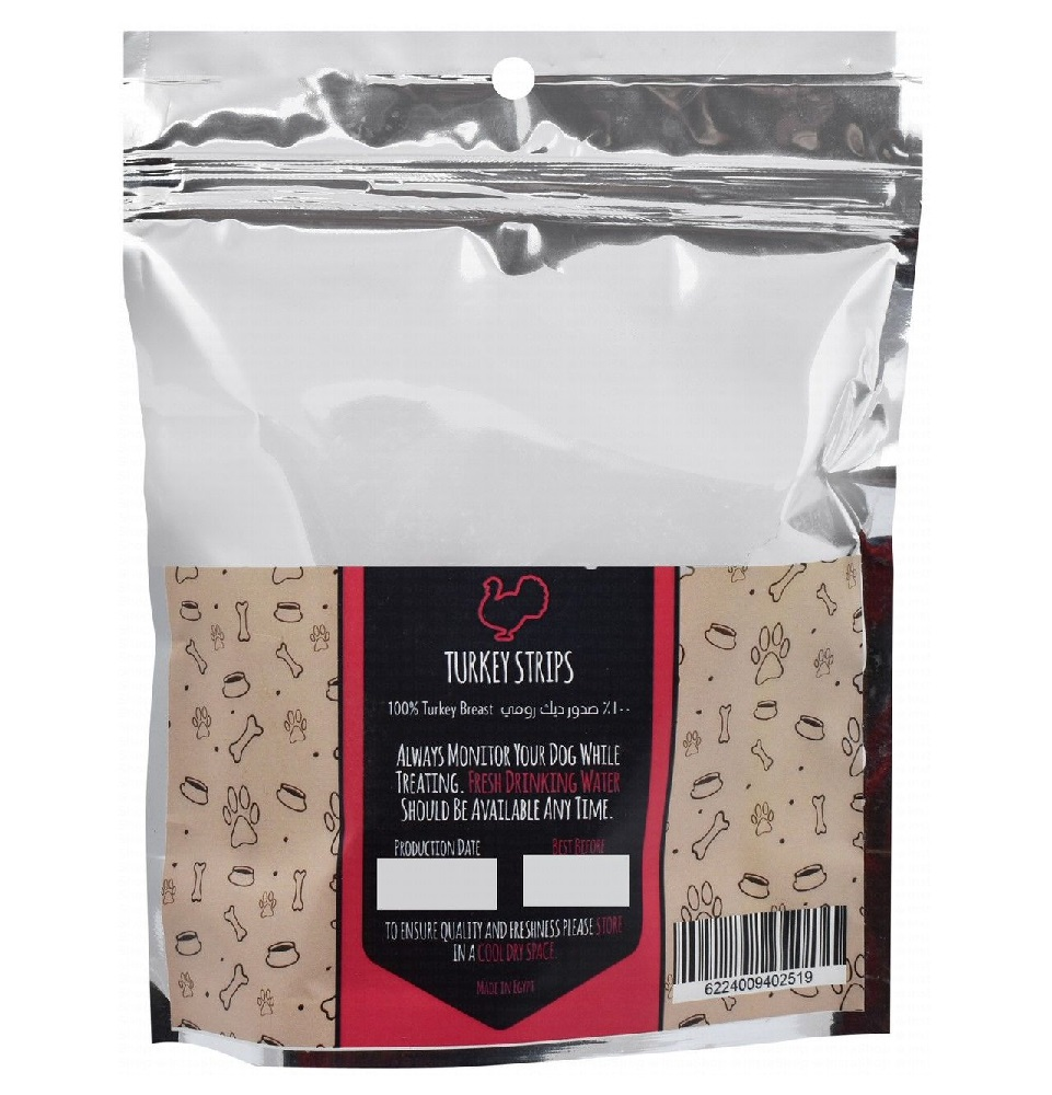 Three Snouts Turkey Strip Pet Treats 75 gr