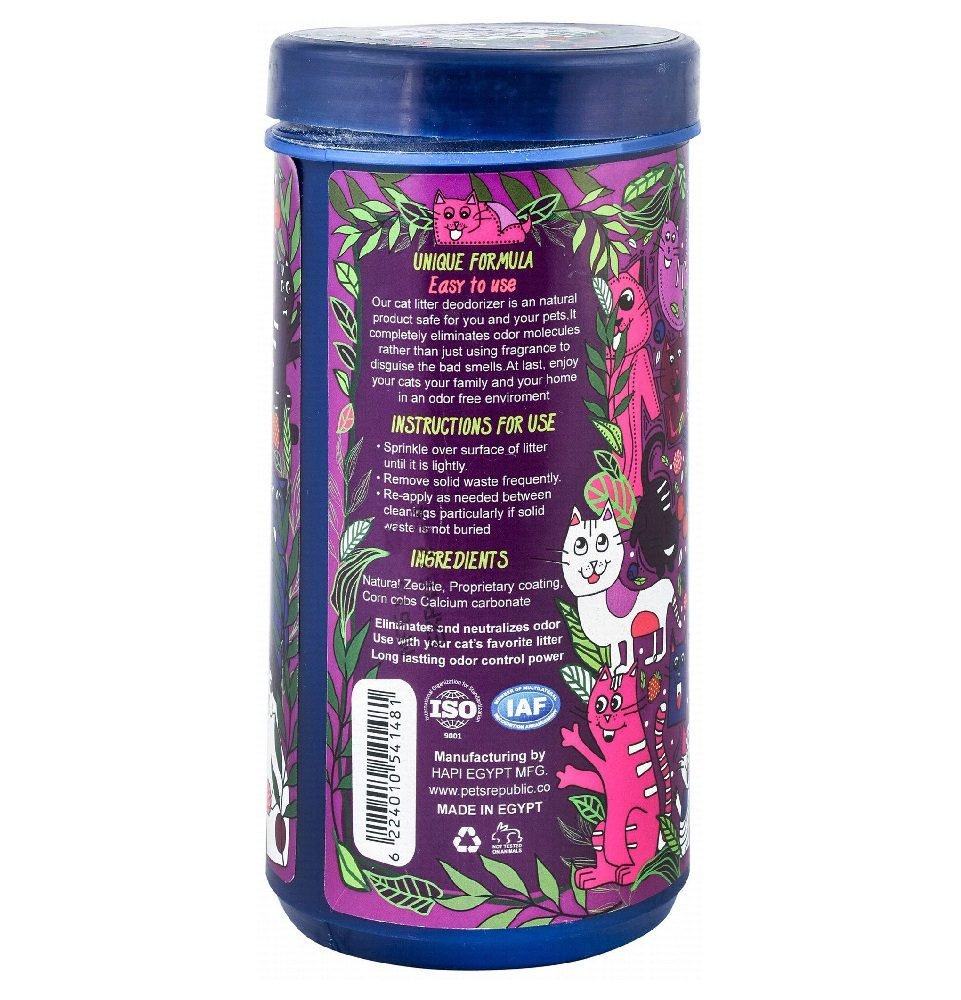 بودرة مزيلة للرائحة من فضلات القطط من Pets Republic Active برائحة La Fraise