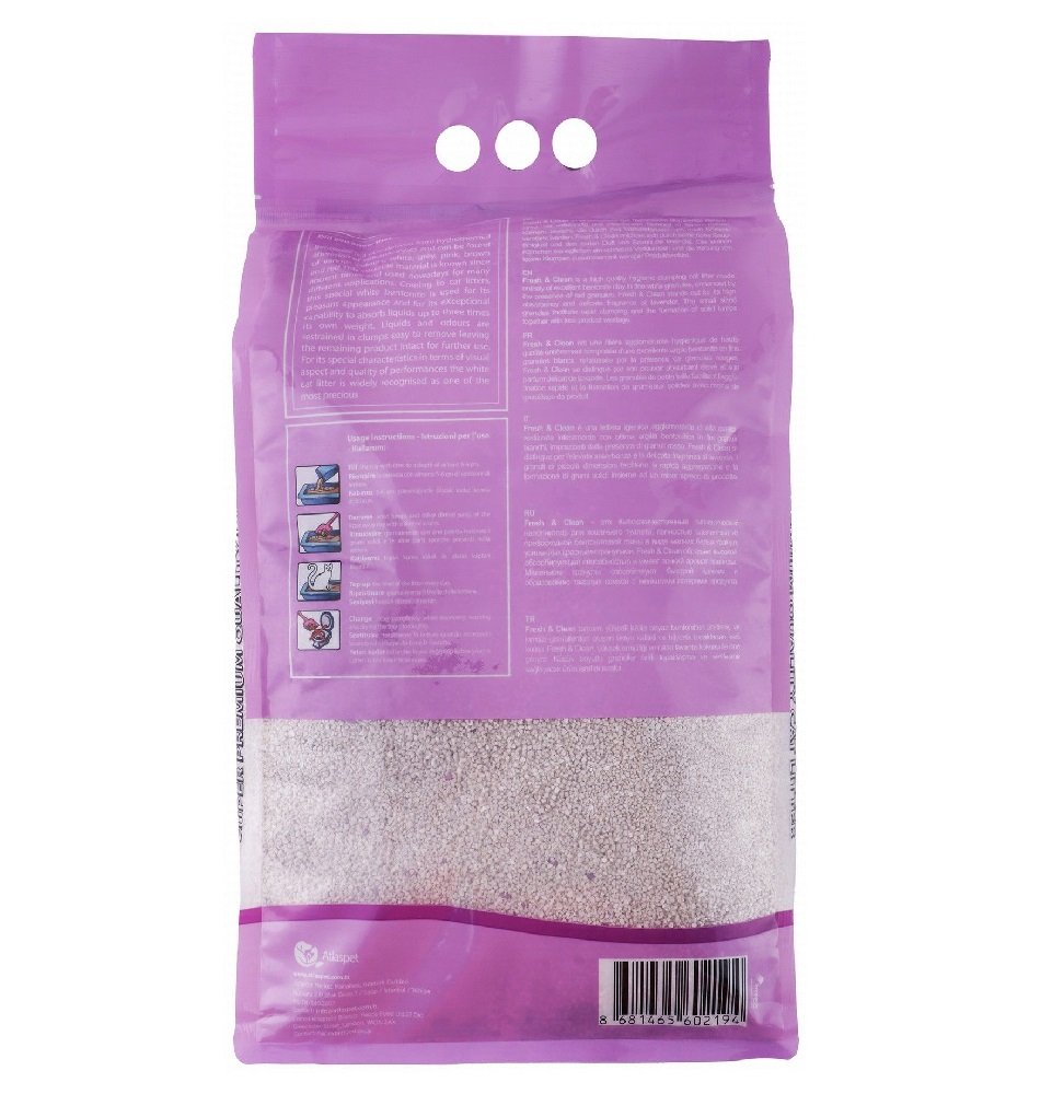 Fresh And Clean Bentonite Ultra Clumping Litter Lavender 10 L
