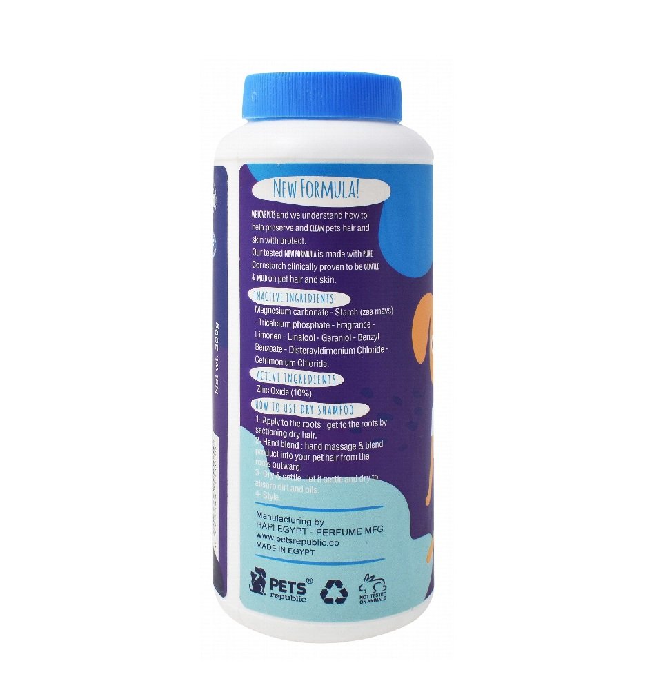 Shampoo Dry Powder Viva from Pets Republic 200 gr