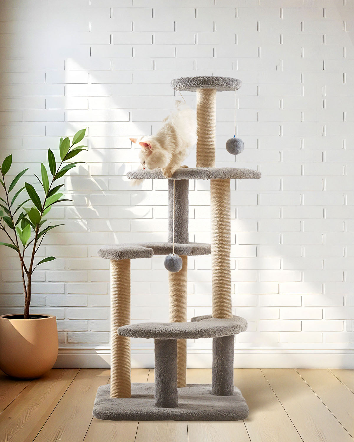 Cat Tree Platform With Indoor Scratches And Posts medium