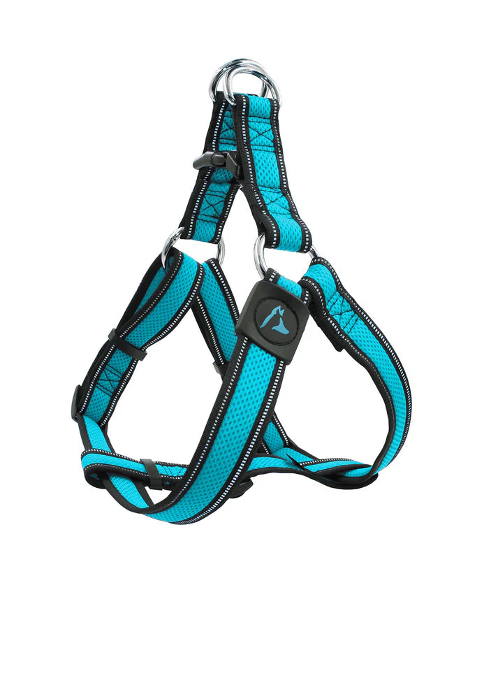 DOCO Small Gray and Turquoise Mesh Dog Harness 43 to 59 in 2cm