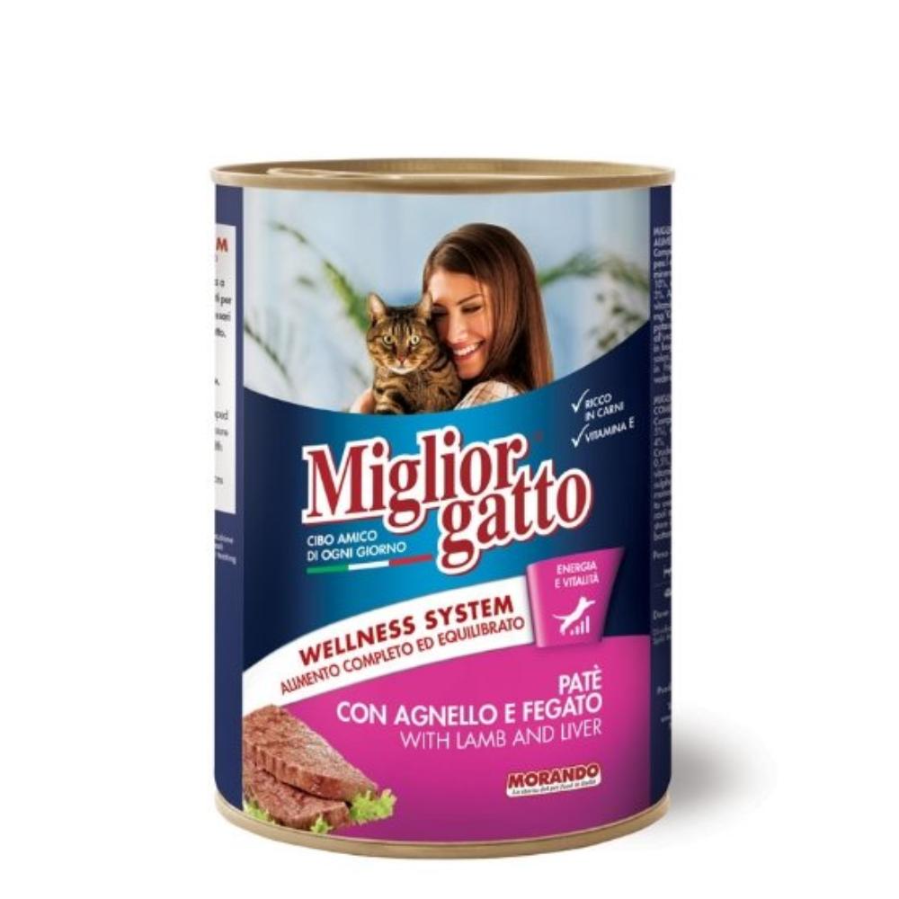 Miglior Gatto Wet Cat Food with Lamb and Liver 400 gr