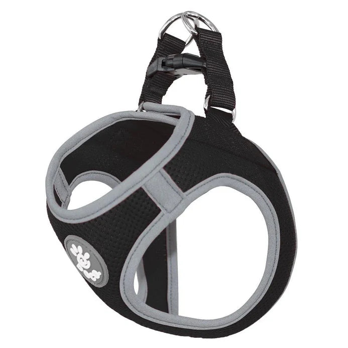 DOCO XL Black and Gray Reflective Net Mesh Harness 52-56cm