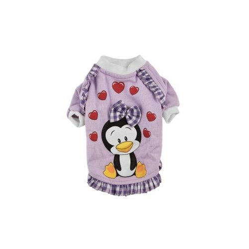 Pawstar Small Purple Penguin Print Dog Sweatshirt