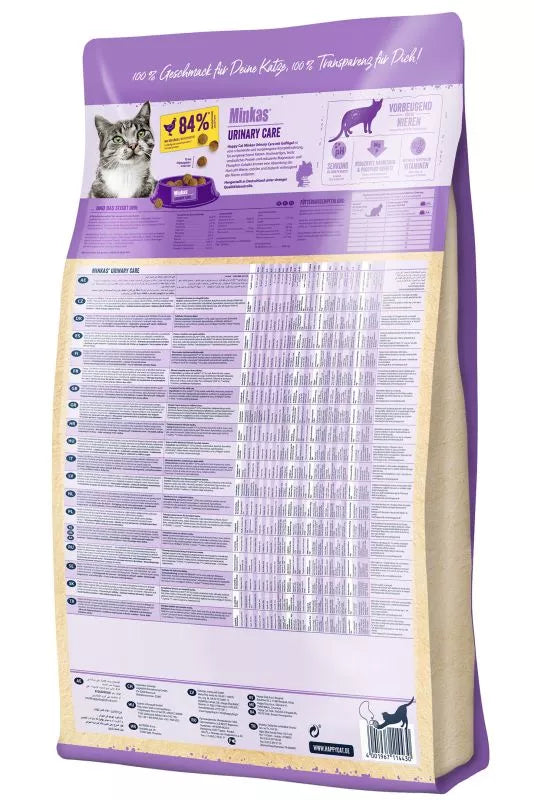 Happy Cat Minkas Urinary Care Dry Food with Poultry for Adult Cats 1.5 kg