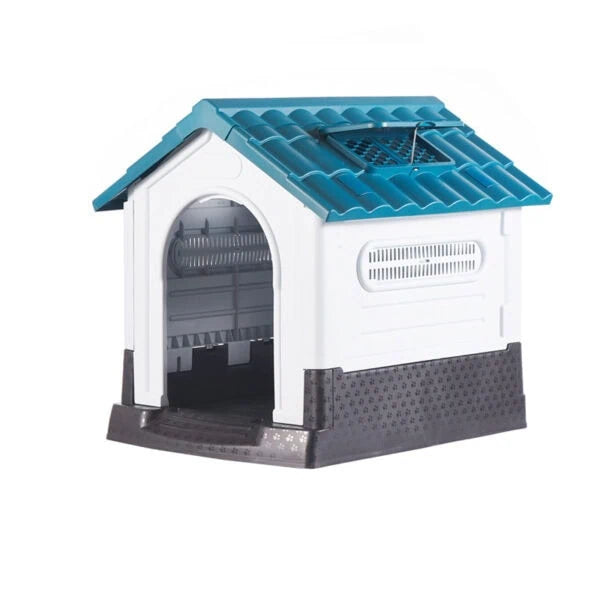 Naomi Plastic Dog House With Metal Door And Sky Window