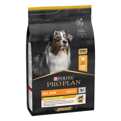 Purina Pro Plan Light and Sterilised Dry Food with Chicken for Adult Dogs 14 kg