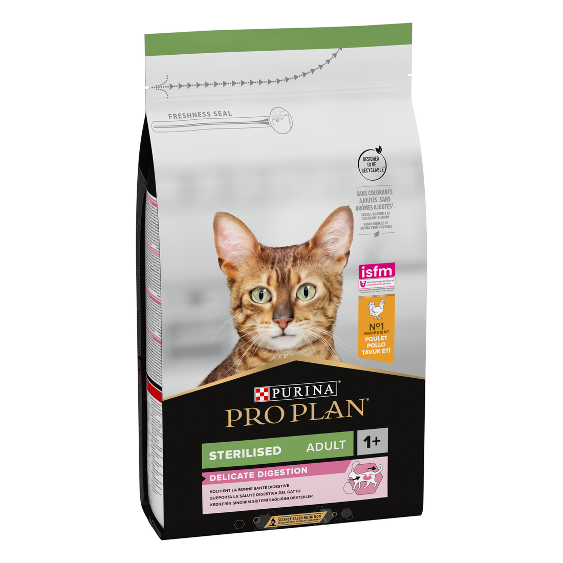 طعام جاف Purina Pro Plan Delicate Digestion بالدجاج للقطط البالغة المعقمة 1.5 كجم