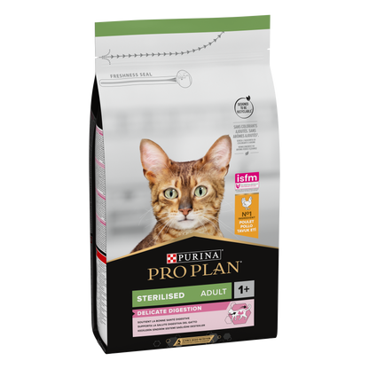 Purina Pro Plan Delicate Digestion Dry Food with Chicken for Sterilized Adult Cats 1.5 kg