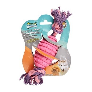 Soleil Pink Dog Chew Toy with Cotton Rope