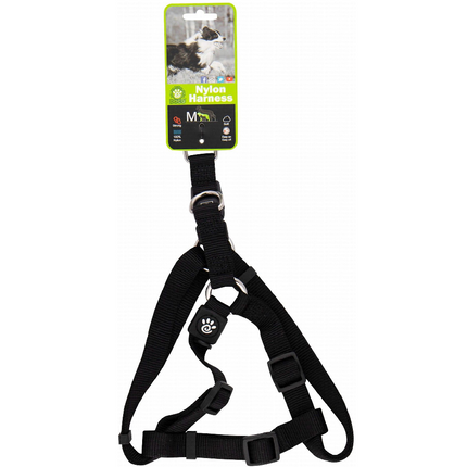 حزام الكلب من النايلون الأسود متوسط ​​الحجم من Doco بطول من 53 إلى 77 سم في قطعتين