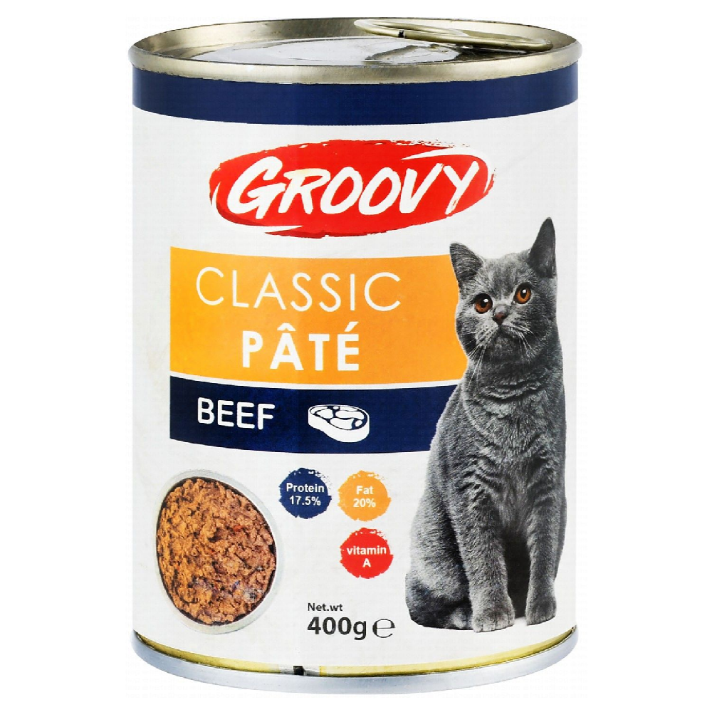 Groovy Classic Cat Pate with Beef 400 gr