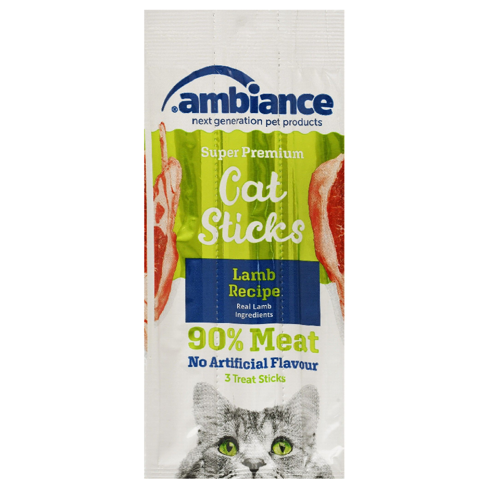 Ambiance Stick Treats with Lamb for Adult Cats 3 x 5 gr