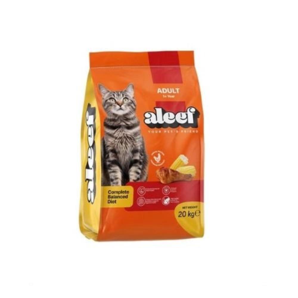 Aleef Dry Food with Chicken and Corn for Adult Cats 20 kg