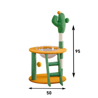 Naomi Scratcher Cat Climbing Tree Green Adventure