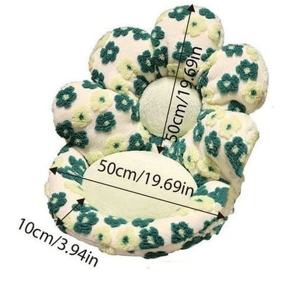 Cute Floral Plush Pet Bed 50x50cm