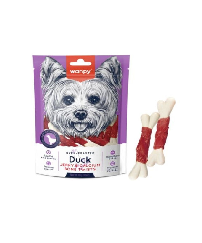Wanpy Dog Treats Duck Jerky Calcium Bone