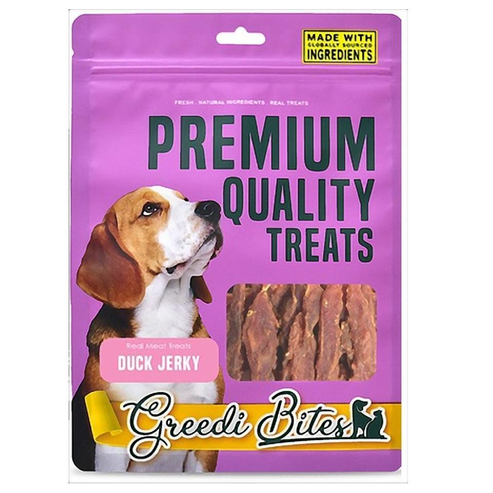 Greedi Bites Premium Quality Dog Treats With duck jerky 80 gr