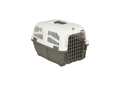Skudo 6 Gray &amp; White Pet Carrier Crate (92x63x70cm)